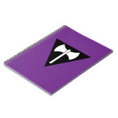SlipperyJoe's Lesbische Pride-Flagge Labrys ax tri Notizblock (Linke Seite)