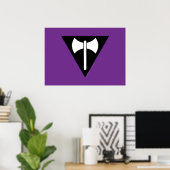 SlipperyJoe's Lesbische Pride-Flagge Labrys ax tri Poster (Heimbüro)