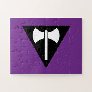 SlipperyJoe's Lesbische Pride-Flagge Labrys ax tri Puzzle
