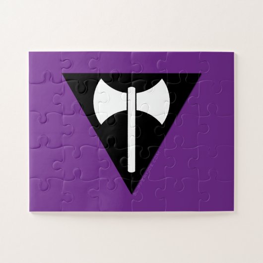 SlipperyJoe's Lesbische Pride-Flagge Labrys ax tri Puzzle (Horizontal)