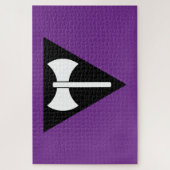 SlipperyJoe's Lesbische Pride-Flagge Labrys ax tri Puzzle (Vertikal)