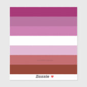 SlipperyJoe's lesbische Stolz-Fahnengemeinde Aufkleber (Blatt)