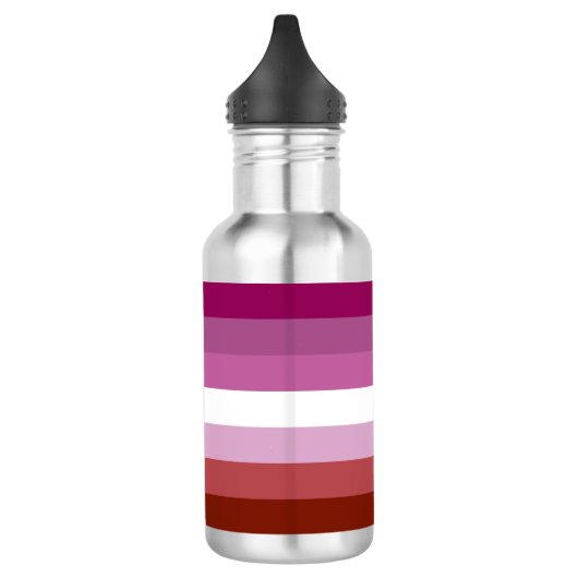 SlipperyJoe's lesbische Stolz-Fahnengemeinde Edelstahlflasche (Links)