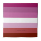 SlipperyJoe's lesbische Stolz-Fahnengemeinde Fliese (Vorderseite)