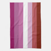 SlipperyJoe's lesbische Stolz-Fahnengemeinde Geschirrtuch (Vertikal)