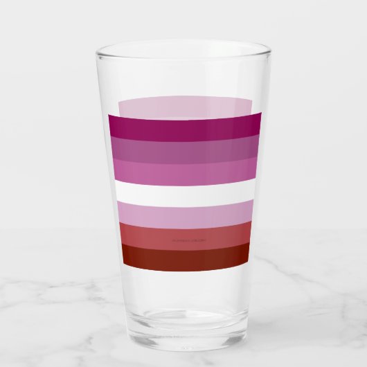 SlipperyJoe's lesbische Stolz-Fahnengemeinde Glas (Rückseite)