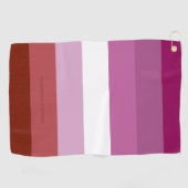 SlipperyJoe's lesbische Stolz-Fahnengemeinde Golfhandtuch (Horizontal)