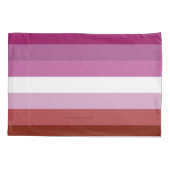 SlipperyJoe's lesbische Stolz-Fahnengemeinde Kissenbezug (Rückseite)