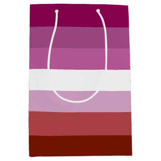 SlipperyJoe's lesbische Stolz-Fahnengemeinde Mittlere Geschenktüte (Vorderseite)