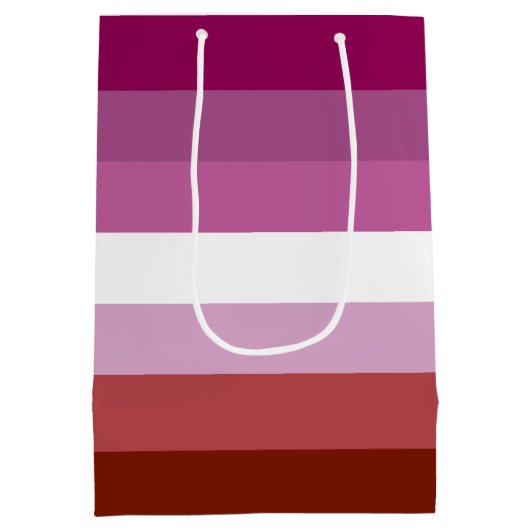 SlipperyJoe's lesbische Stolz-Fahnengemeinde Mittlere Geschenktüte (Rückseite)