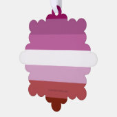 SlipperyJoe's lesbische Stolz-Fahnengemeinde Ornament Karte (Linke Ecke)