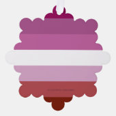 SlipperyJoe's lesbische Stolz-Fahnengemeinde Ornament Karte (Vorderseite)