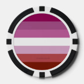SlipperyJoe's lesbische Stolz-Fahnengemeinde Pokerchips (Vorderseite)