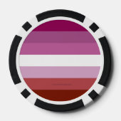 SlipperyJoe's lesbische Stolz-Fahnengemeinde Pokerchips (Rückseite)