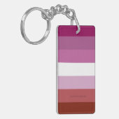 SlipperyJoe's lesbische Stolz-Fahnengemeinde Schlüsselanhänger (Vorderseite links)