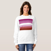 SlipperyJoe's lesbische Stolz-Fahnengemeinde Sweatshirt (Vorne ganz)