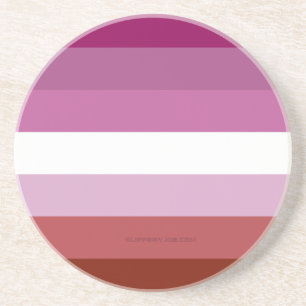 SlipperyJoe's Lesbischer Stolzflagge feminine Lipp Getränkeuntersetzer