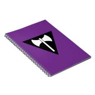 SlipperyJoe's Lesbischer Stolzflagge Labrys-Axt-Dr Notizblock
