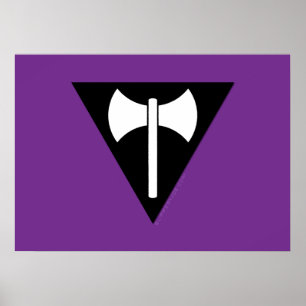 SlipperyJoe's Lesbischer Stolzflagge Labrys Axt Dr Poster
