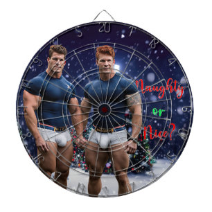 SlipperyJoes leuchtende Weihnachtsbäume zwei musku Dartscheibe