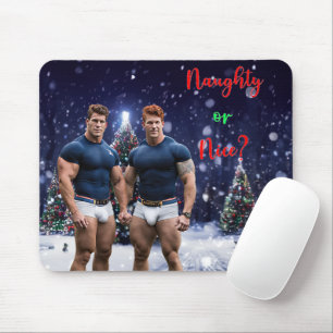SlipperyJoes leuchtende Weihnachtsbäume zwei musku Mousepad
