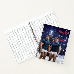SlipperyJoes leuchtende Weihnachtsbäume zwei musku Notizblock