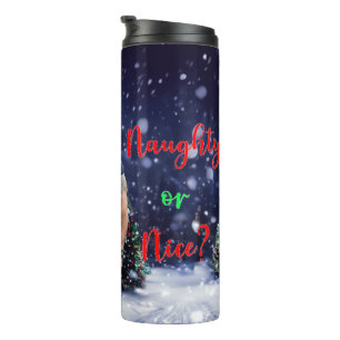 SlipperyJoes leuchtende Weihnachtsbäume zwei musku Thermosbecher