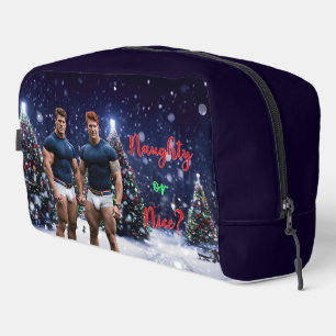 SlipperyJoes leuchtende Weihnachtsbäume zwei musku Waschbeutel