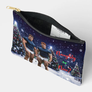 SlipperyJoes leuchtende Weihnachtsbäume zwei musku Zubehörtasche