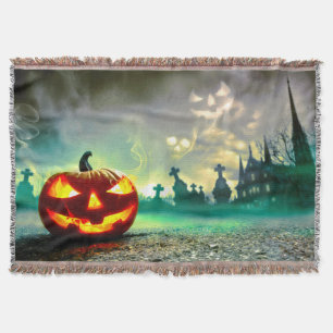 SlipperyJoe's leuchtender Kürbis-Halloween-Wa Decke