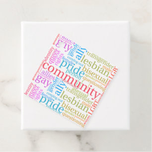 SlipperyJoe's LGBTQ+ Community Wortwolke Geschenkanhänger