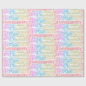 SlipperyJoe's LGBTQ+ Community Wortwolke Geschenkpapier (Flach)
