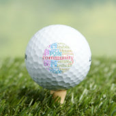 SlipperyJoe's LGBTQ+ Community Wortwolke Golfball (Insitu T-Shirt)