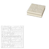 SlipperyJoe's LGBTQ+ Community Wortwolke Gummistempel (Stempel)