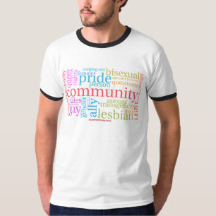 SlipperyJoe's LGBTQ+ Community Wortwolke T-Shirt