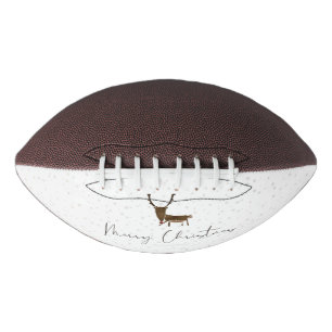 SlipperyJoe's Linienkunst-Silhouette Rentier minim Football