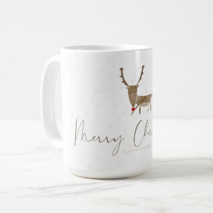SlipperyJoe's Linienkunst-Silhouette Rentier minim Kaffeetasse
