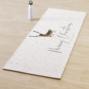 SlipperyJoe's Linienkunst-Silhouette Rentier minim Yogamatte
