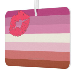 SlipperyJoe's Lipstick Lesbische Pride Flag Schwul Autolufterfrischer