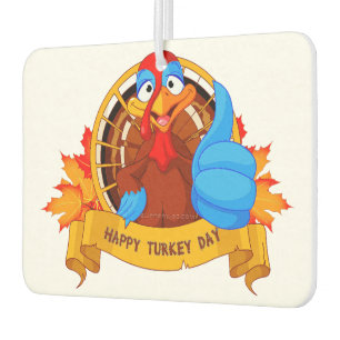 SlipperyJoe's lustige Cartoon-Thanksgiving-Gestalt Autolufterfrischer