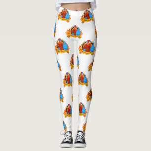 SlipperyJoe's lustige Cartoon-Thanksgiving-Gestalt Leggings
