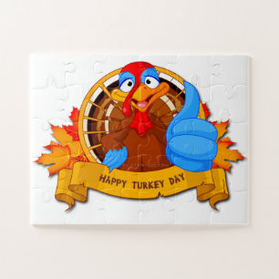 SlipperyJoe's lustige Cartoon-Thanksgiving-Gestalt Puzzle