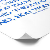 SlipperyJoe's lustige Sprichwort-Science-Faktum Bl Poster (Ecke)