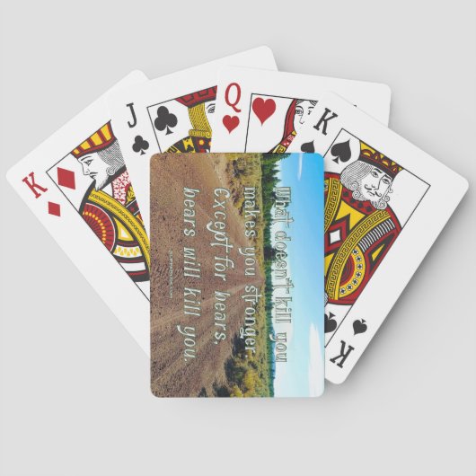 SlipperyJoe's lustiger Kies-Sprichwort-Schotterwal Spielkarten (Rückseite)