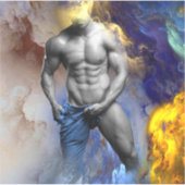 SlipperyJoe's Man Dampfschienenlose abs-Sechspack- Aufkleber (Vorderseite)