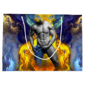 SlipperyJoe's Man Dampfschienenlose abs-Sechspack- Große Geschenktüte (Rückseite)