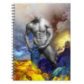 SlipperyJoe's Man Dampfschienenlose abs-Sechspack- Notizblock (Vorderseite)