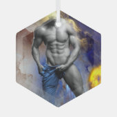 SlipperyJoe's Man Dampfschienenlose abs-Sechspack- Ornament Aus Glas (Vorderseite)