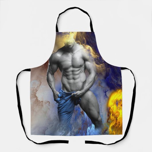 SlipperyJoe's Man Dampfschienenlose abs-Sechspack- Schürze (Vorderseite)