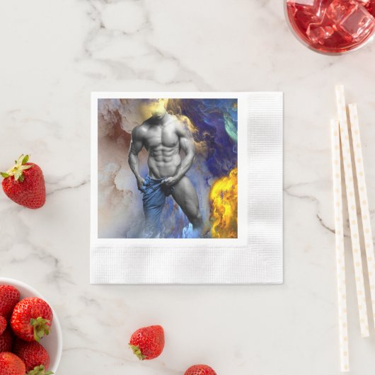 SlipperyJoe's Man Dampfschienenlose abs-Sechspack- Serviette (Beispiel)